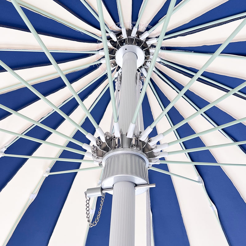 چتر بتکده 2.5 متری آبی و سفید