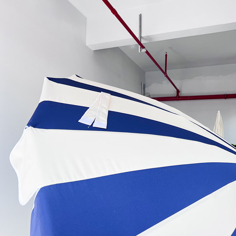 چتر بتکده 2.5 متری آبی و سفید