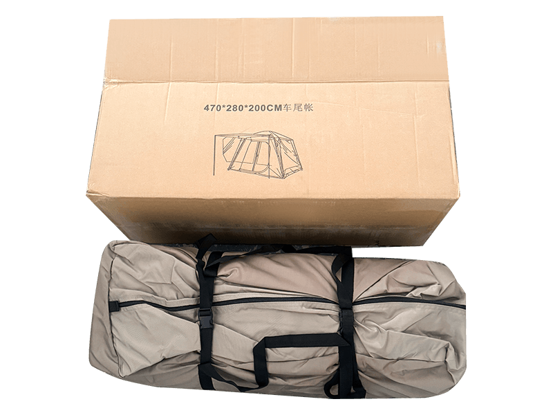 چادر دولایه کمپینگ در فضای باز که به عقب خودرو متصل می شود