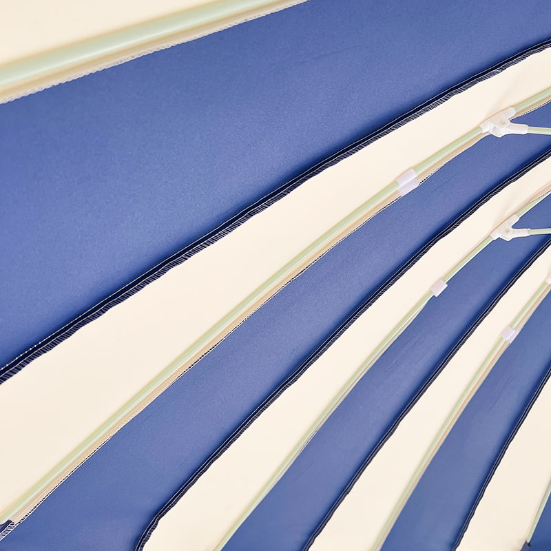 چتر بتکده 2.5 متری آبی و سفید